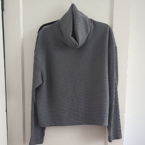 Women's Gray Turtleneck Sweater Set with Drawsting Long Length Skirt. Size M